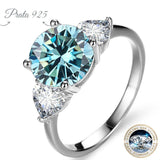 Anel De Prata 925 De Luxo - 3 Quilates - D-COLOR Moissanite - Prata925.pt